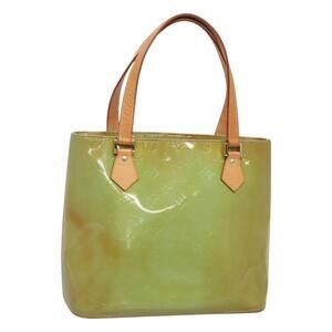 LOUIS VUITTON Monogram Vernis Houston Hand Bag Baby Blue M91005